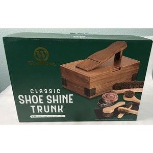 Woodburry Classic Shoe Shine Trunk New